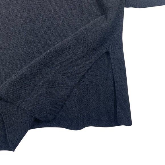 PART TWO woman's  Wool  deep V-Neck Sweater/pullover tunic  Small Black - Picture 4 of 15